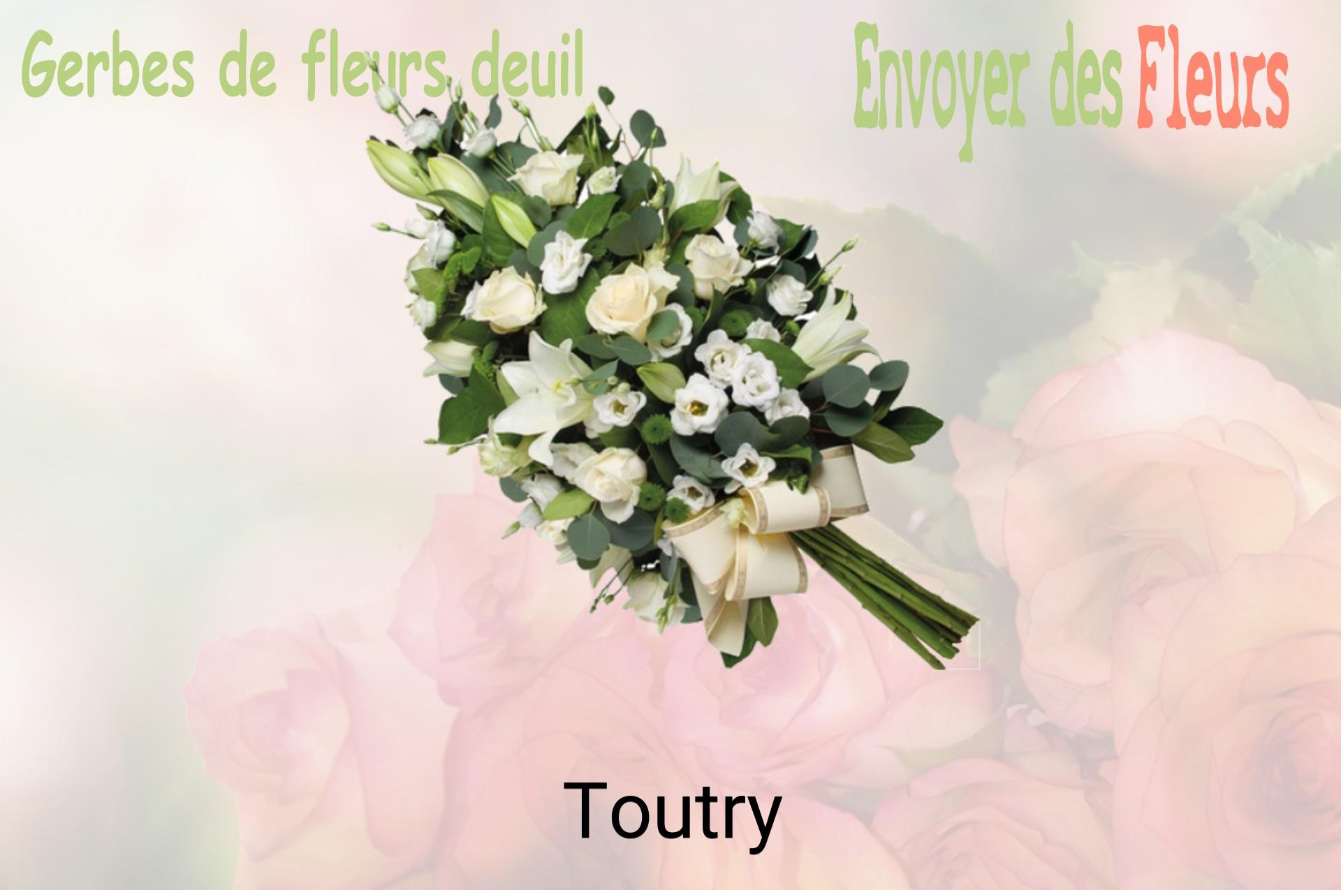 Gerbe de fleurs de deuil livrée à Toutry